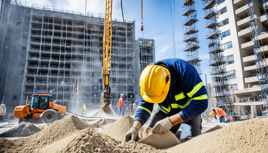 beton w workach z pompą