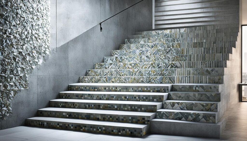schody betonowe płytki ceramiczne