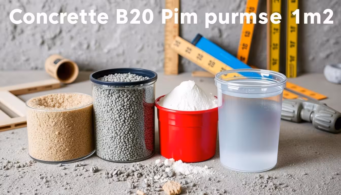 Beton B20 proporcje na 1m3