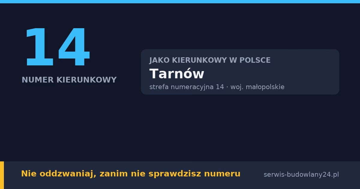 Kierunkowy 14, jakie to miasto? Tarnów – czy odbierać