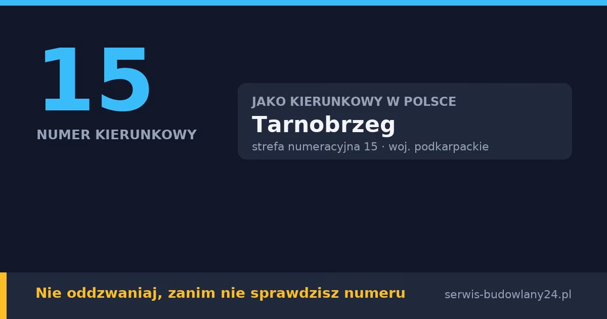 Kierunkowy 15, jakie to miasto? Tarnobrzeg – czy odbierać