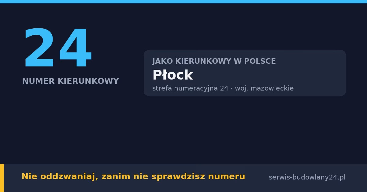 Kierunkowy 24, jakie to miasto? Płock – czy odbierać
